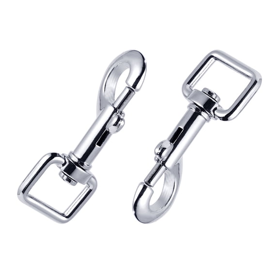 BESTYASH 10Pcs Single Ended Snap Clips Silver Metal Swivel Hooks for Hanging Photos Curtains and Bags