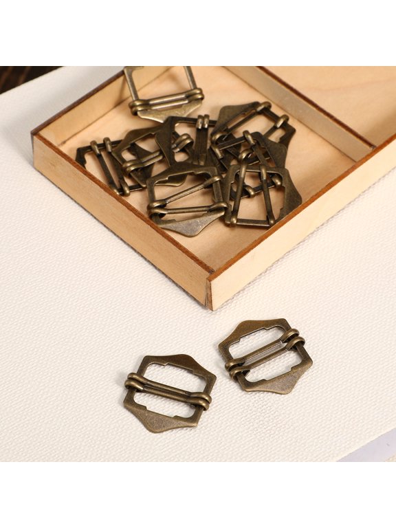 10-Pack Metal Slide Adjusters Vest Buckles Replacement for Business Suits and Formal Wear
