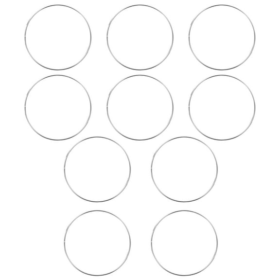 BESTYASH 10Pcs Smooth Surface Plated Silver Metal Rings for Dress Accessories and Hand-Made Art Projects