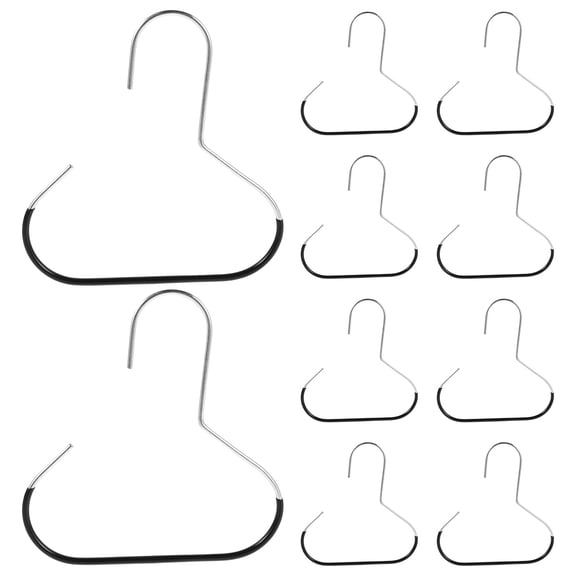 BESTYASH 10Pcs Space Saving Metal Hat Hanger Black Closet Organizer for Scarves Ties Belts Bags