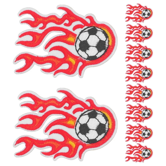 BESTYASH Iron on Soccer Ball Patches Multi Polyester for Daily Use 10Pcs