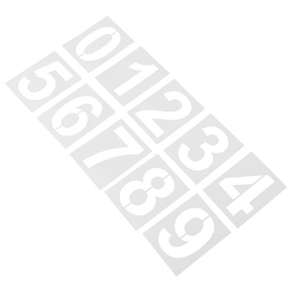BESTYASH 10Pcs Template for Painting White Stencils for Address Number Painting on Doors Roads