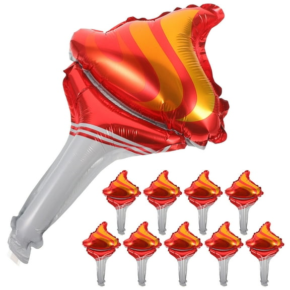 BESTYASH Flame Balloons Sports Events Layout Aluminum Foil 10Pcs