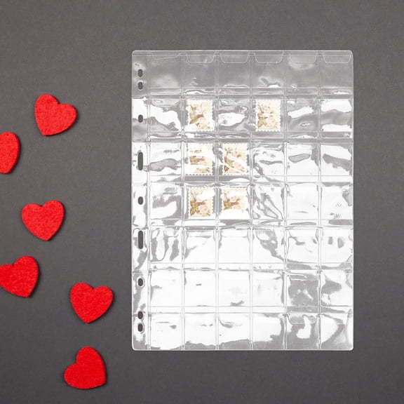 BESTYASH 10Pcs Coin Collection Binder Inserts Transparent Plastic Pages for Organized Storage
