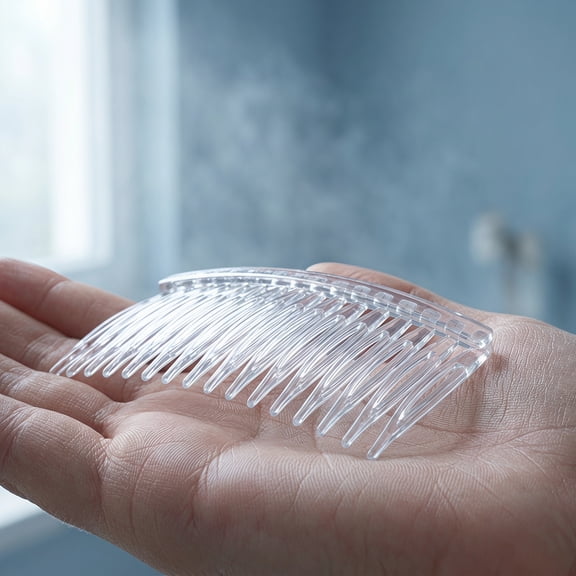 BESTYASH 10-Pack Transparent Hair Side Combs with Straight Teeth, Insert Combs for Daily Styling and Secure Hold