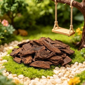 BESTYASH 10Pcs Brown Decorative Tree Bark for Terrariums Fairy Gardens and Train Landscape Projects