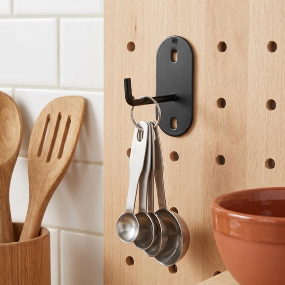 BESTYASH 10Pcs Wall Mount Metal Peg Board Hooks with Double Layer Hanging for Home Storage