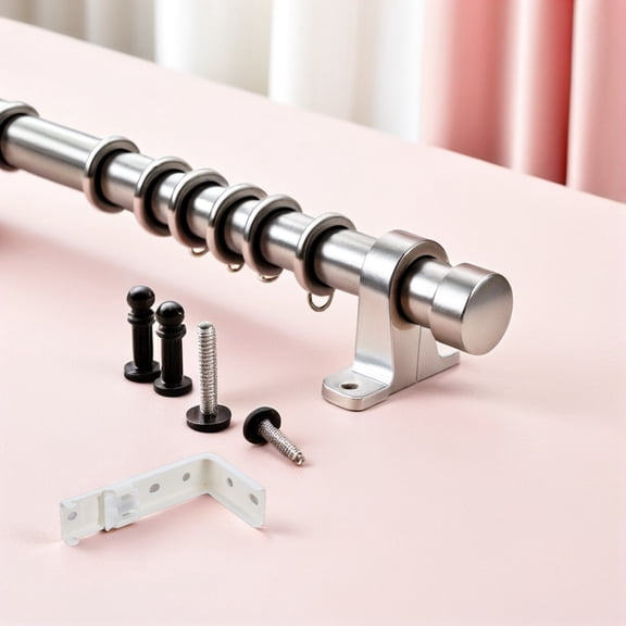 BESTYASH 10Pcs White Curtain Track Mount Brackets for Home Ceiling Mount with Easy Install Adjustable Rail Support