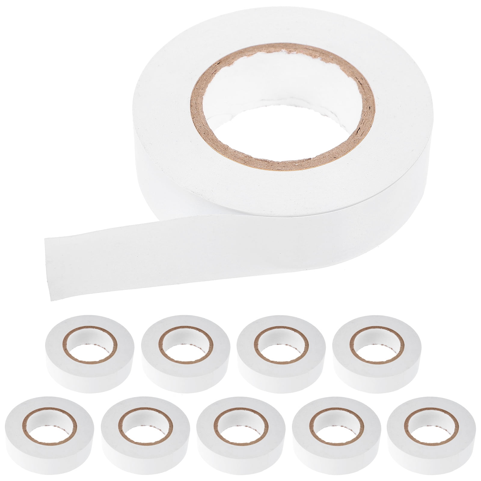 BESTYASH 10Pcs White Electrical Tape Plastic Roll for Electrician Use and Home Repair