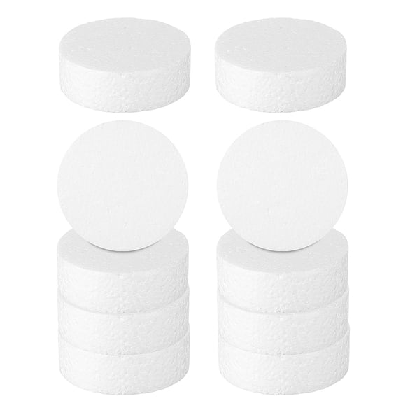 BESTYASH 10Pcs White Foam Cylinders Versatile Polystyrene Blocks for Centerpieces and Craft Use