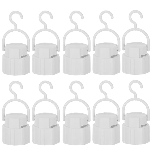 BESTYASH 10Pcs LED Bulb Holder Socket with Builtin Hook for Indoor Outdoor Lighting