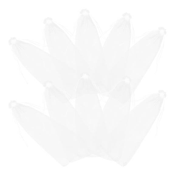 BESTYASH 10Pcs Sheer Organza Wine Bottle Wraps White for Stylish Wine Presentation