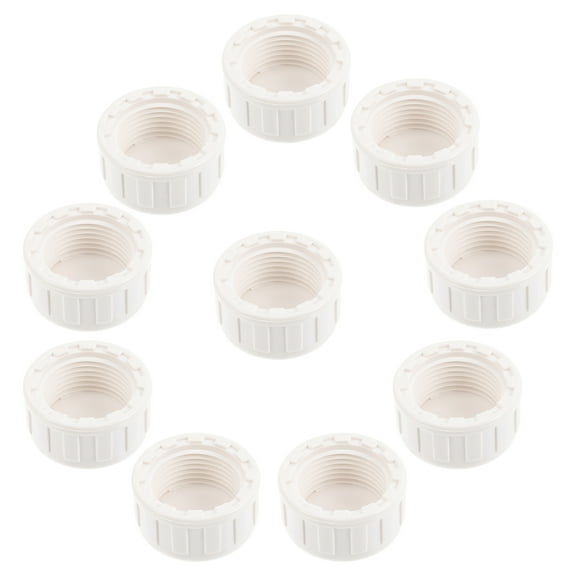 BESTYASH 10Pcs White PVC Plug Caps for Round Tube Ends with Smooth Interior for Outdoor Water Supply