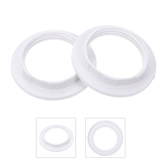BESTYASH 10Pcs White Plastic Lamp Holder Fixing Ring for E27 Light Holders Durable and Practical