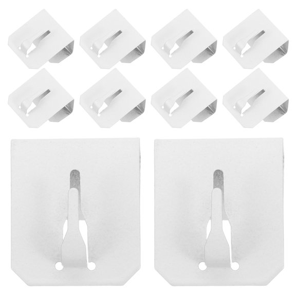 BESTYASH 10Pcs Window Frame Light Hooks Metal Clips White for Curtain Rod Mounting and Holiday Decoration