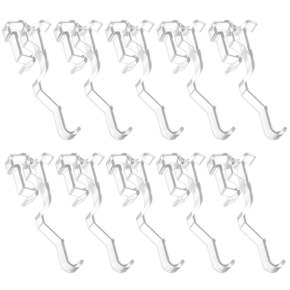 BESTYASH 10Pcs Window Valance Clips Transparent Plastic Easy to Clean Replacement Clips for Curtains
