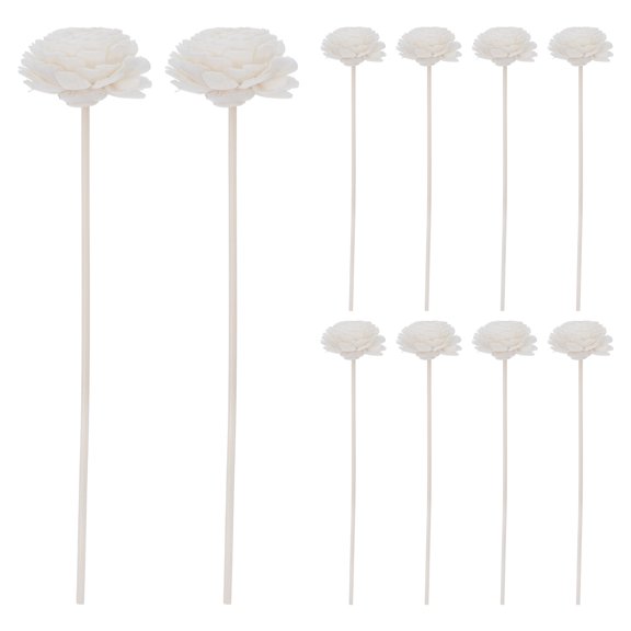 BESTYASH 10Pcs Wood Diffuser Sticks Beige Office Scent Diffuser