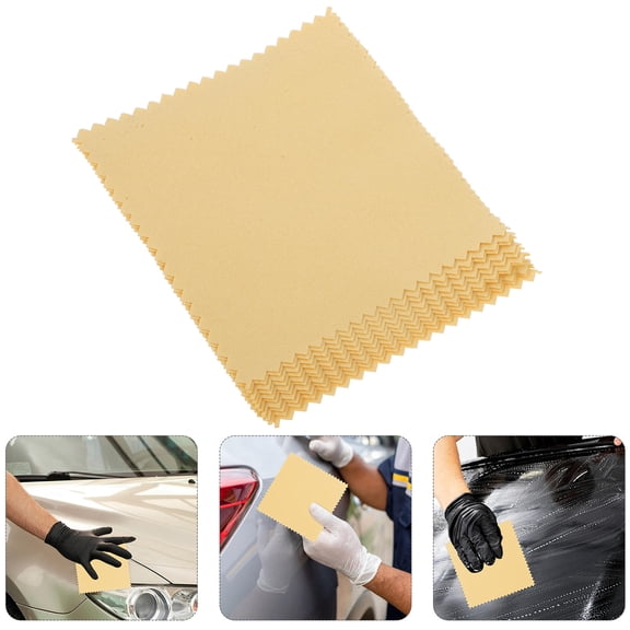 BESTYASH 10Pcs Yellow Car Wax Towels Soft Polishing Cloth Buffing Towels for Car Wax Kit Application