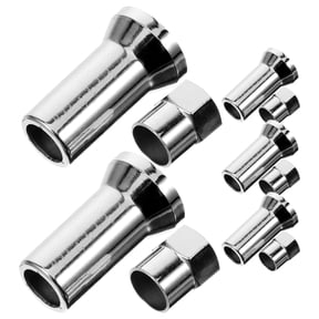 BESTYASH 10Sets Metal Tire Valve Caps Silver Alloy for Cars Trucks and Motorcycles