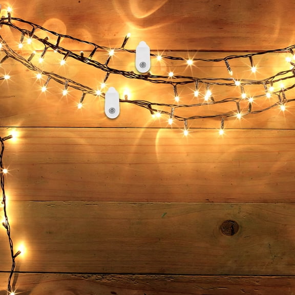 BESTYASH 10 Sets Weatherproof Outdoor Lights Clips Plastic White for Decoration