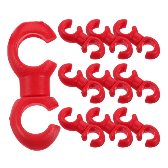 BESTYASH 10pcs Bike Cable Clips Red Plastic for Secure Fit in Mountain Biking