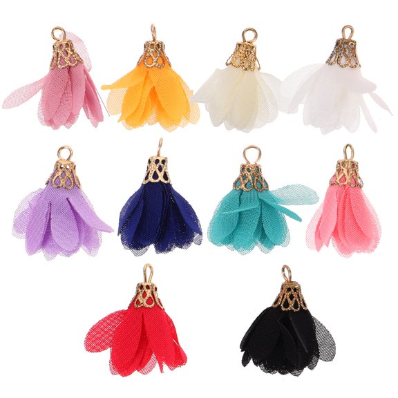 BESTYASH 10pcs Charm Ornaments Delicate Design Handmade Accessories Creation Assorted Color Craft Enthusiasts