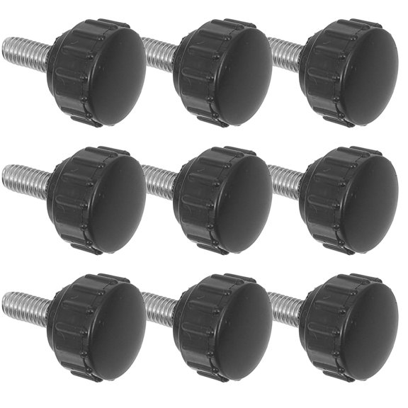 BESTYASH 10pcs Hand Screw Black ABS Knurled Pattern Tool-free Installation Machine Maintenance
