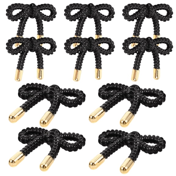 BESTYASH Alloy Black Bow Buttons Clothes Sewing Fastener for Decor 10Pcs