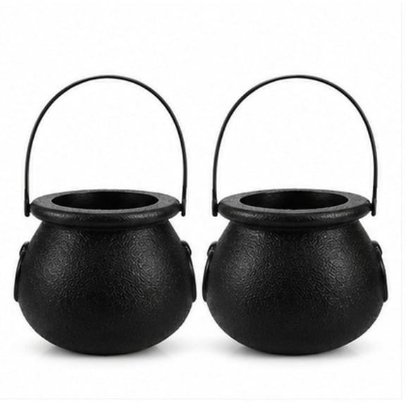 BESTYASH Miniature Cauldron Black 10pcs Plastic