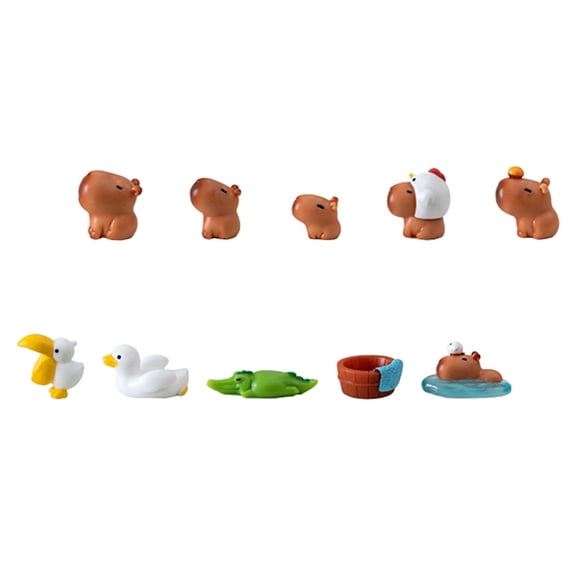 BESTYASH 10pcs Tiny Figurines Assorted Color Resin Garden Decor for Recipients