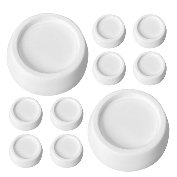 BESTYASH 10pcs Washer Vibration Pads White Plastic Noise Reducing Feet for Households