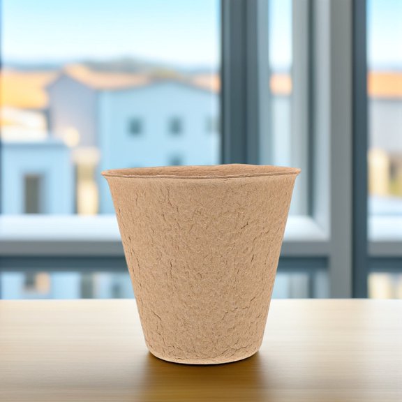 BESTYASH 110Pcs Plant Starter Pots Yellow Paper Pulp Natural Look for Spring Gardening Supplies and Outdoor Use