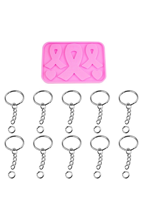 11pcs Key Ring Mould Silicone Kit for Reusable Stylish Decoration DIY Projects