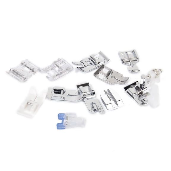 BESTYASH 11pcs Sewing Machine Spare Parts Accessories Silver Plastic Metal for Household MultiFunctional Sewing Machines
