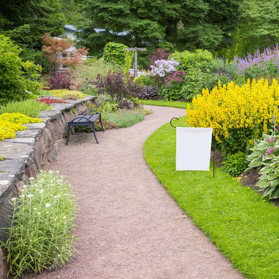 BESTYASH 12 Pcs Blank White Flags for DIY Garden Projects