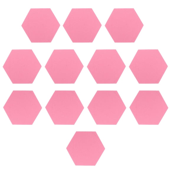 BESTYASH 12 Pcs Felt Hexagon Board for Office Decor Display Photos Pink