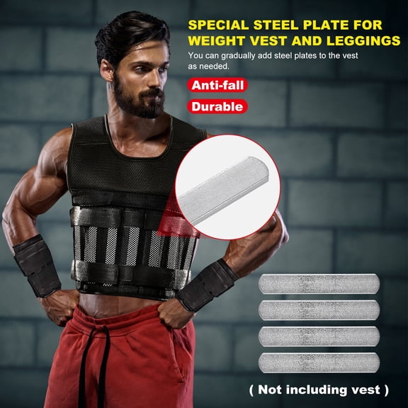 BESTYASH Weighted Vest Plate Electroplated Steel 12 Pcs for Fitness