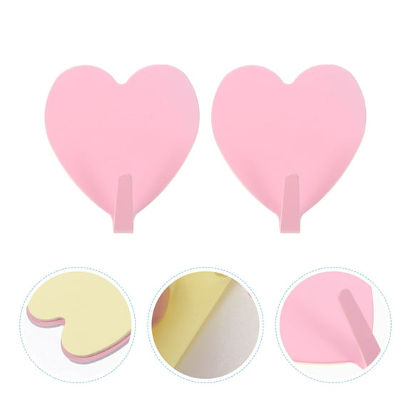 BESTYASH 12 Pcs Heart Shaped Wall Hooks Iron Wall Mounted for Household Users