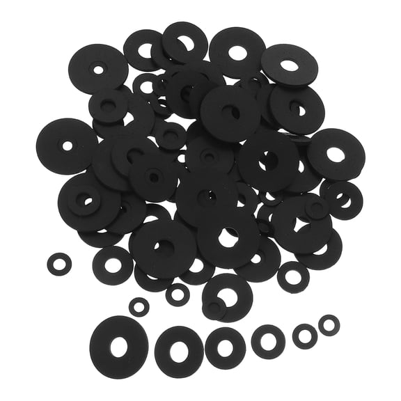BESTYASH 120Pcs Multi Use Black Rubber Washers for Washing Machine and Refrigerator