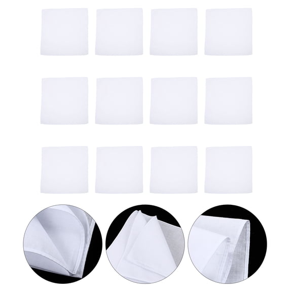 BESTYASH 12Pcs Absorbent Cotton Pure Square Towel for Creative DIY Artwork