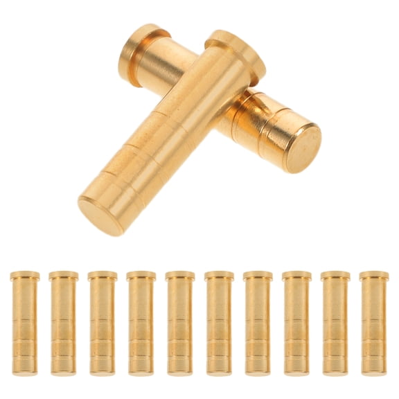 BESTYASH 12Pcs Archery Brass Connector Inserts with Easy Installation for Arrow Shaft Khaki Material