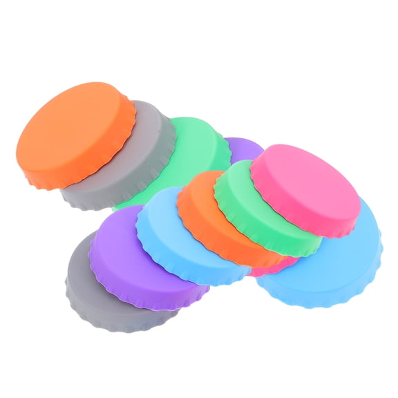 BESTYASH 12Pcs Assorted Color Silicone Drink Can Lids Spillproof Reusable Beverage Covers