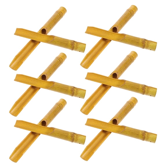 BESTYASH 12Pcs Bamboo Wind Chime Tube Replacement Parts DIY Wind Chime Supplies Light Brown