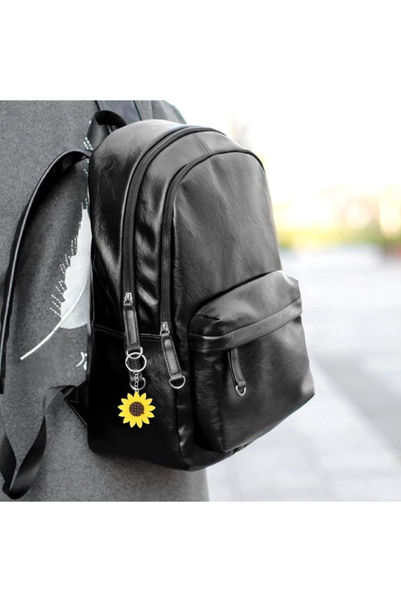 12Pcs Beautiful Sunflower Alloy Key Chains Easy to Attach Key Holder for Home and Bag