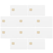 BESTYASH 12-Pack Blank White PVC Credit Cards with Chip for Hotel and Security Use