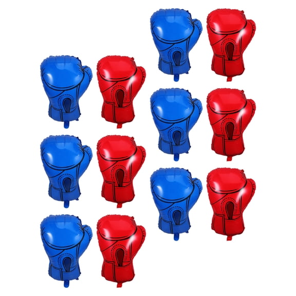 BESTYASH 12Pcs Boxing Foil Balloons Assorted Colors for Punching Gloves Party Centerpiece Decorations