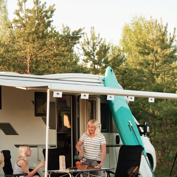 BESTYASH 12Pcs Camper Canopy Hooks Versatile PVC for Awning Rail Installation Outdoor Camping