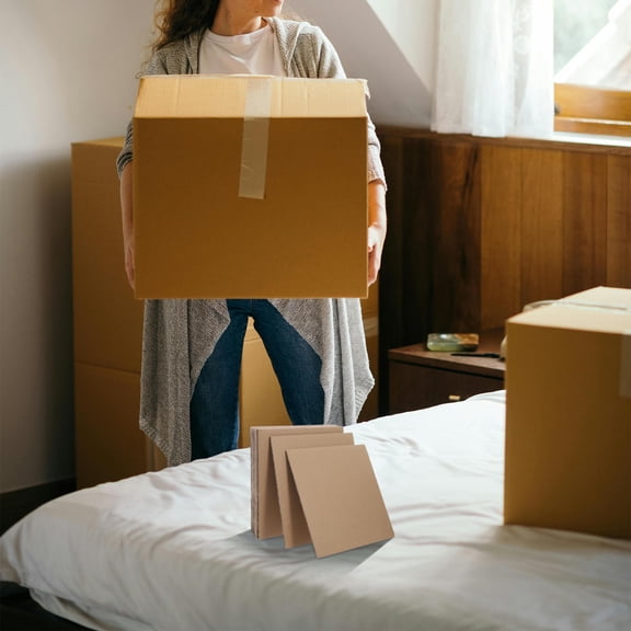 BESTYASH 12Pcs Cardboard Box Pads for Shipping Protective Insert Pads Light Brown