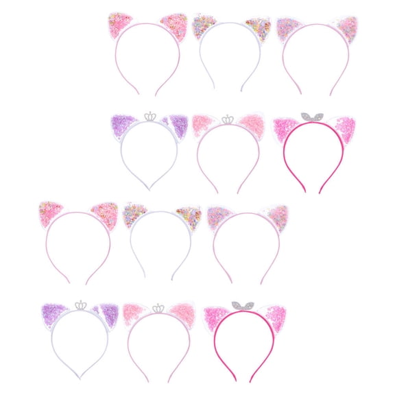 BESTYASH 12Pcs Cat Claw Headband Set Comfortable Assorted Color for Festival Celebrations