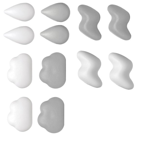 BESTYASH Creative Cloud Refrigerator Magnets Assorted Color for Home 12Pcs